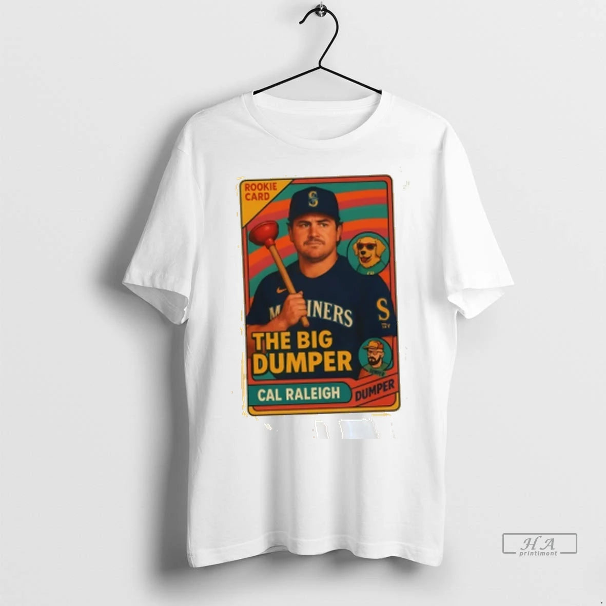 Official Seattle Mariners Big Dumper Cal Raleigh Card Tshirts Sweater