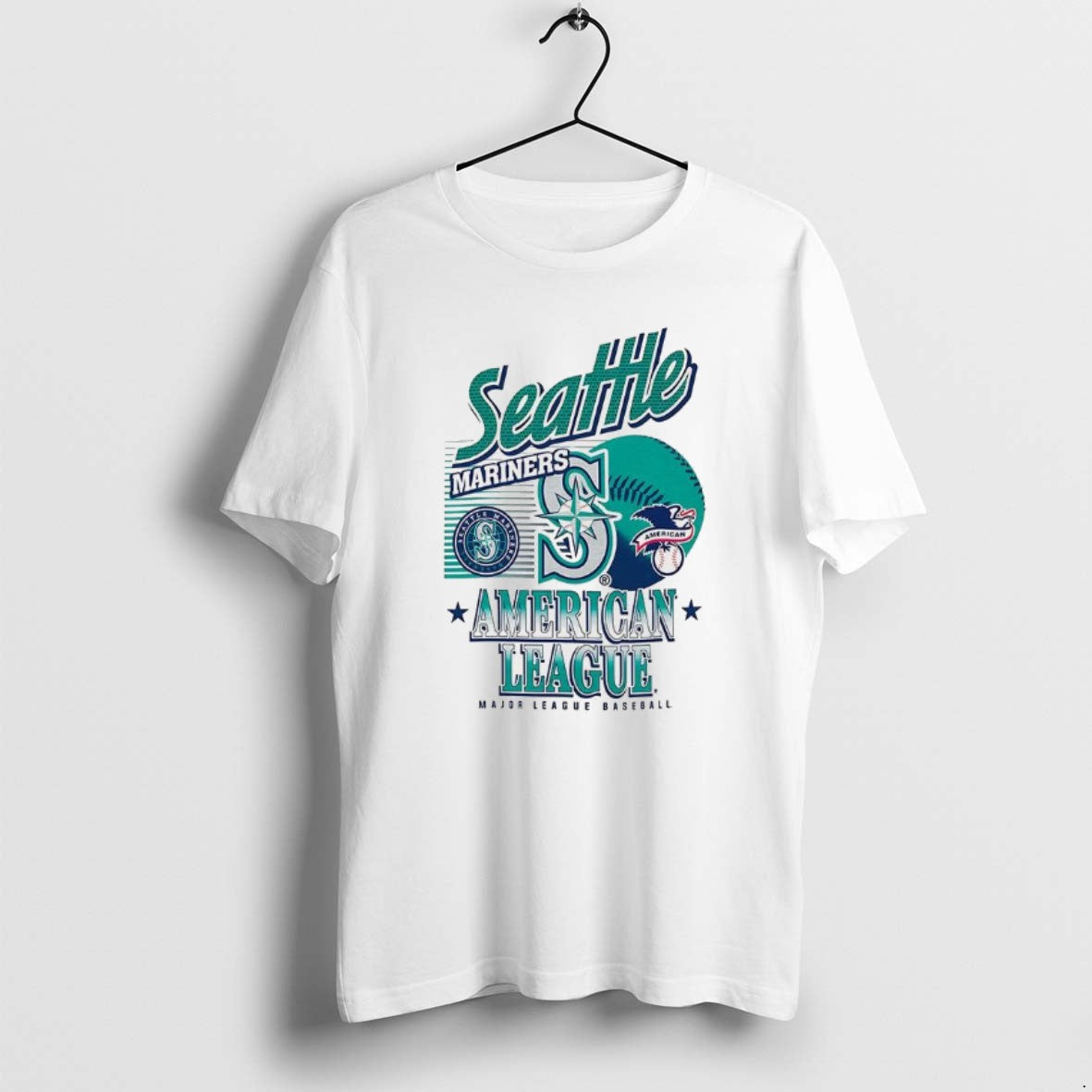 Official Seattle Mariners Mlb American National League Logo Ball Retro