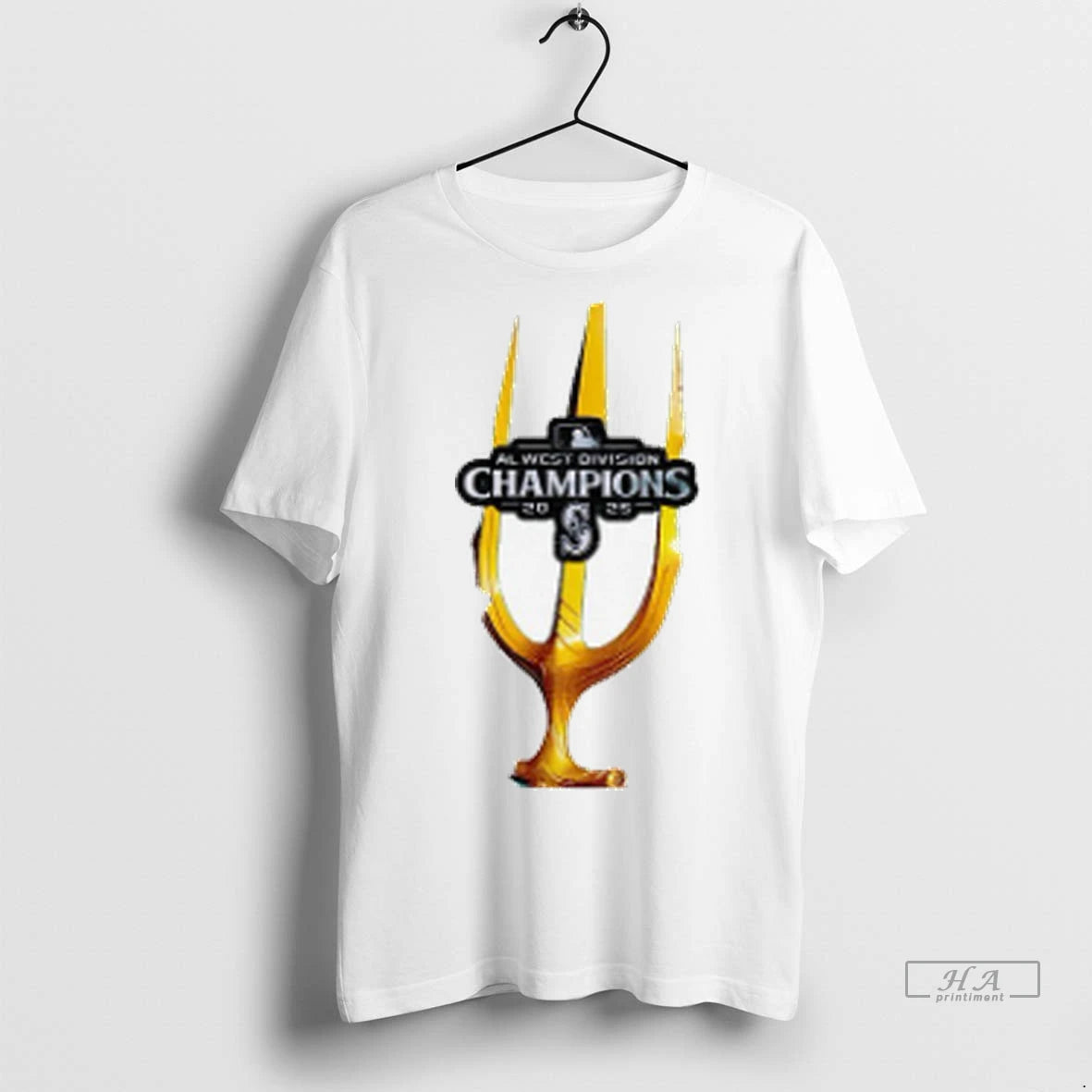 Official Seattle Mariners Mlb Baseball Division Champs American League West Postseason 2025 Trident Logo Tshirts