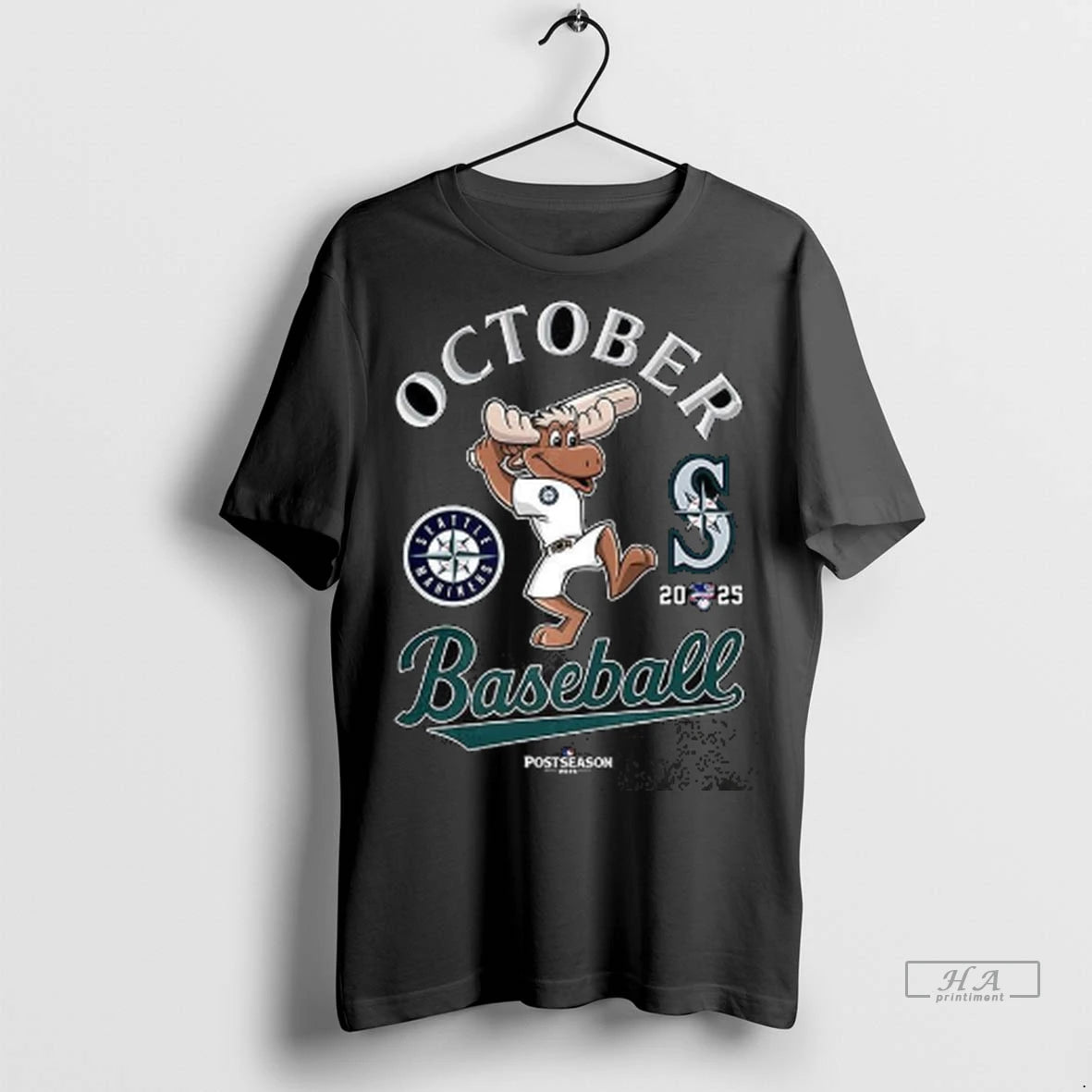 Official Seattle Mariners October Baseball 2025 Postseason Mascot Tshirts Sweater