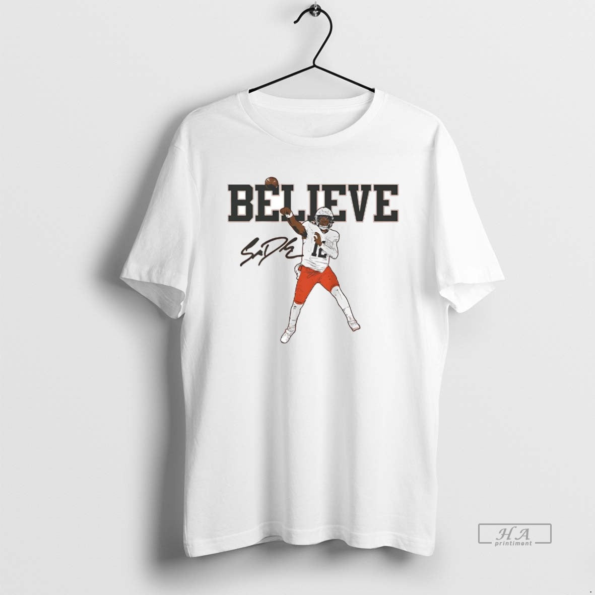 Official Shedeur Sanders Believe Signature Cleveland Browns