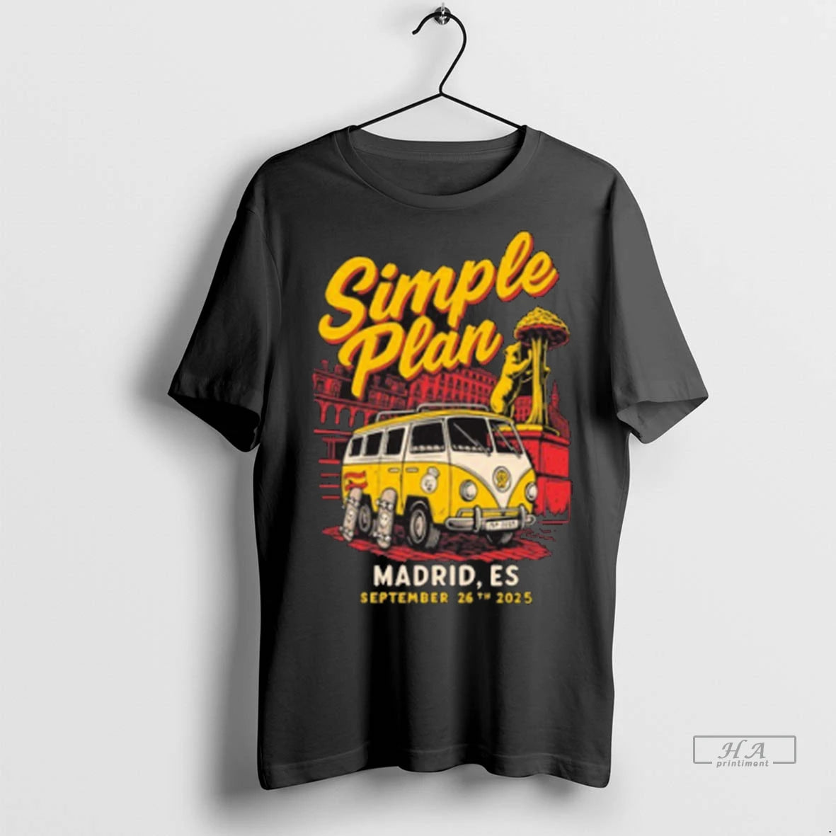 Official Simple Plan September 26th 2025 Tour Madrid Es Painting Tshirts Sweater