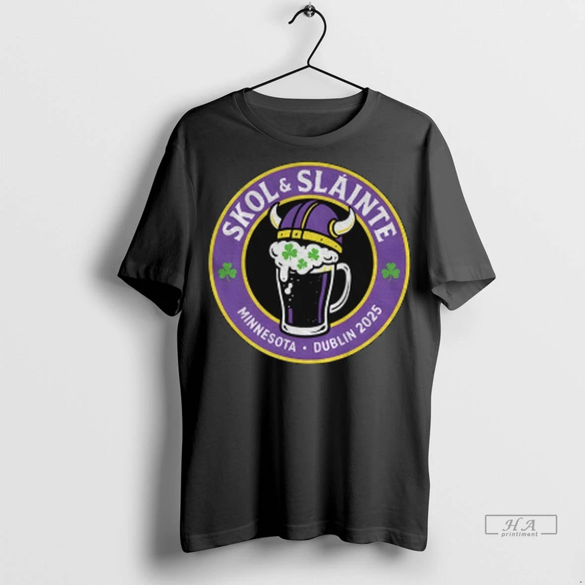 Official Skol And Slainte Minnesota Vikings X Dublin 2025 Tshirts Sweater