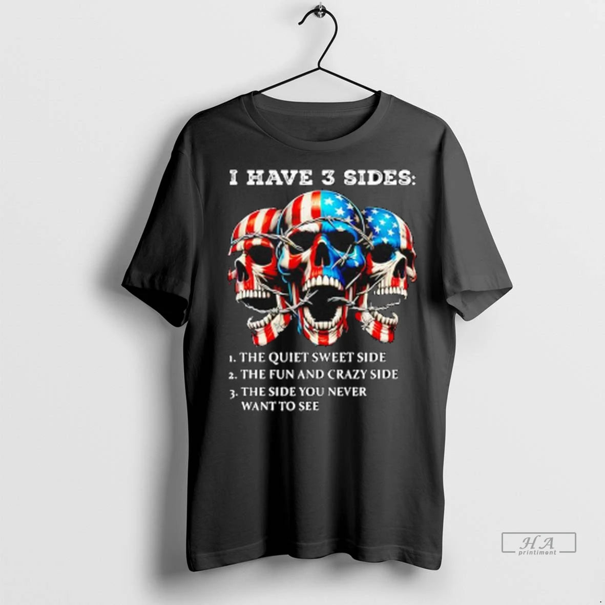 Official Skull I Have 3 Sides 1 The Quiet Sweet Side 2 The Fun And
