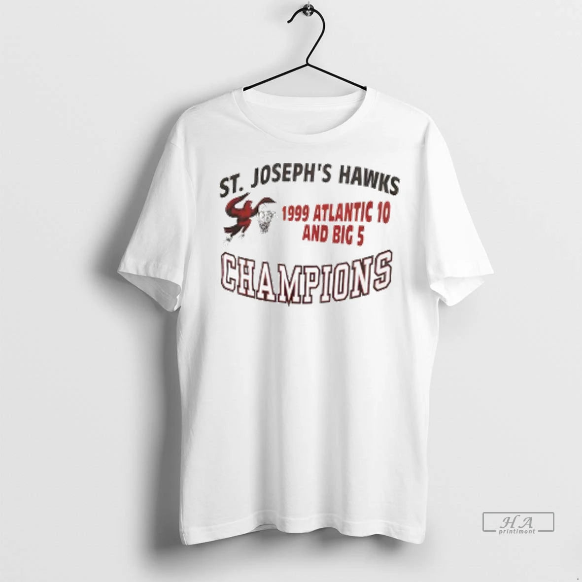 Official St Josephs Hawks 1999 Atlantic 10 And Big 5 Champions Ladies Tshirts Sweater