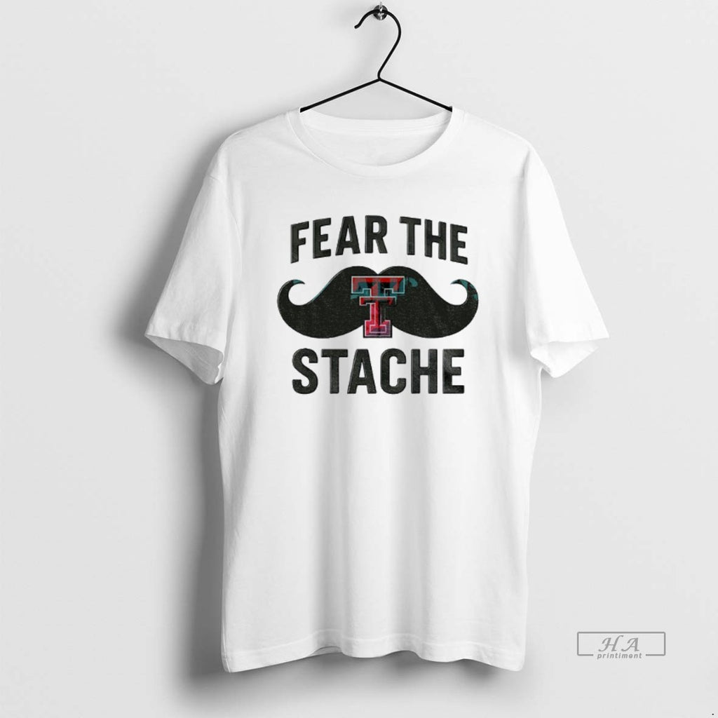 Official Texas Tech Red Raiders Fear The Stache Game Day Football Logo