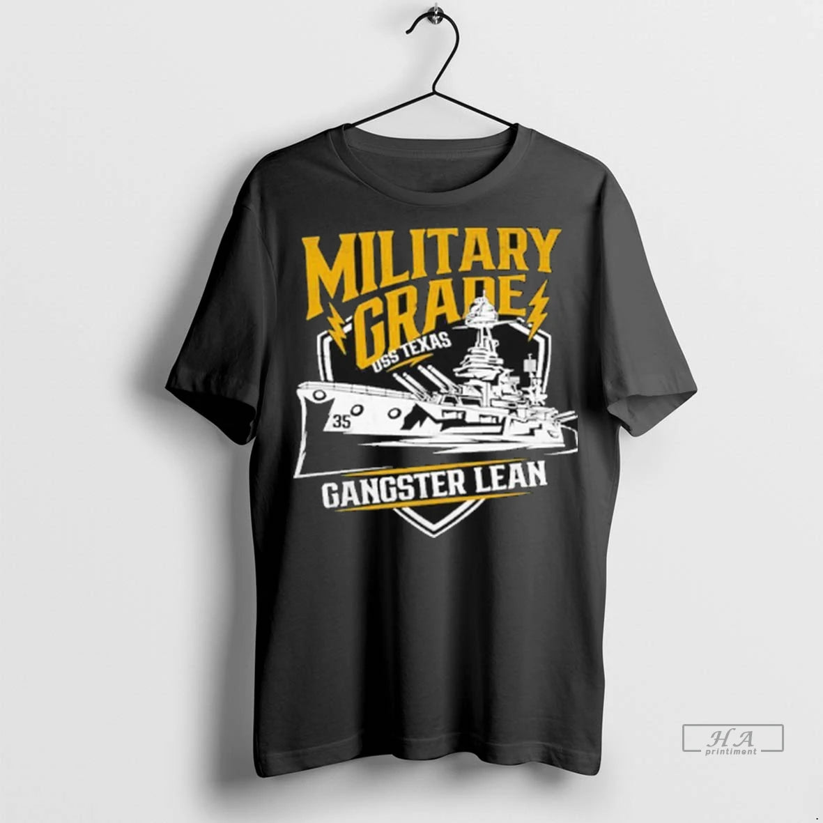Official The Fat Electrician Military Grade Uss Texas Gangster Lean Tshirts Sweater