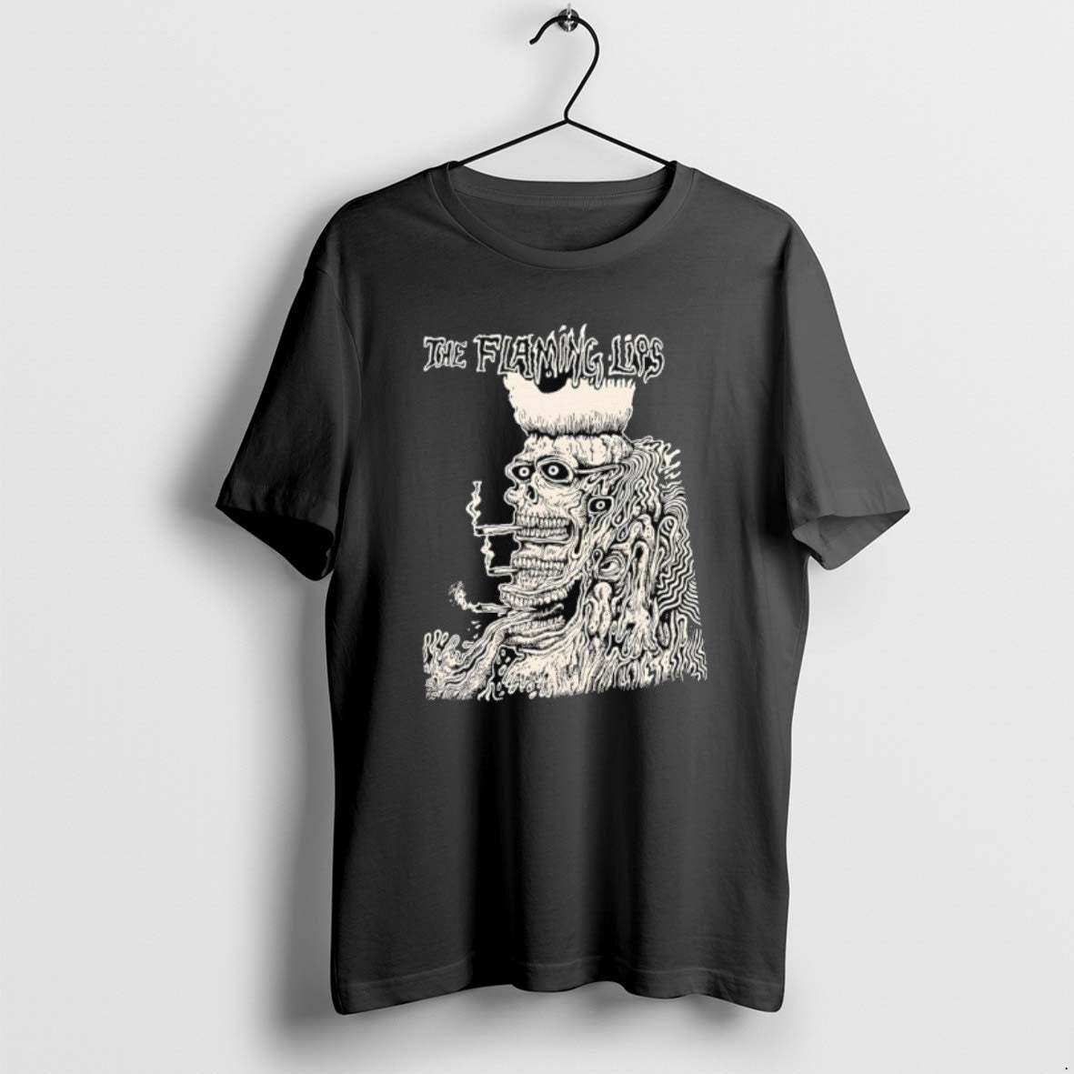 Official The Flaming Lips Band Skeleton Smoking