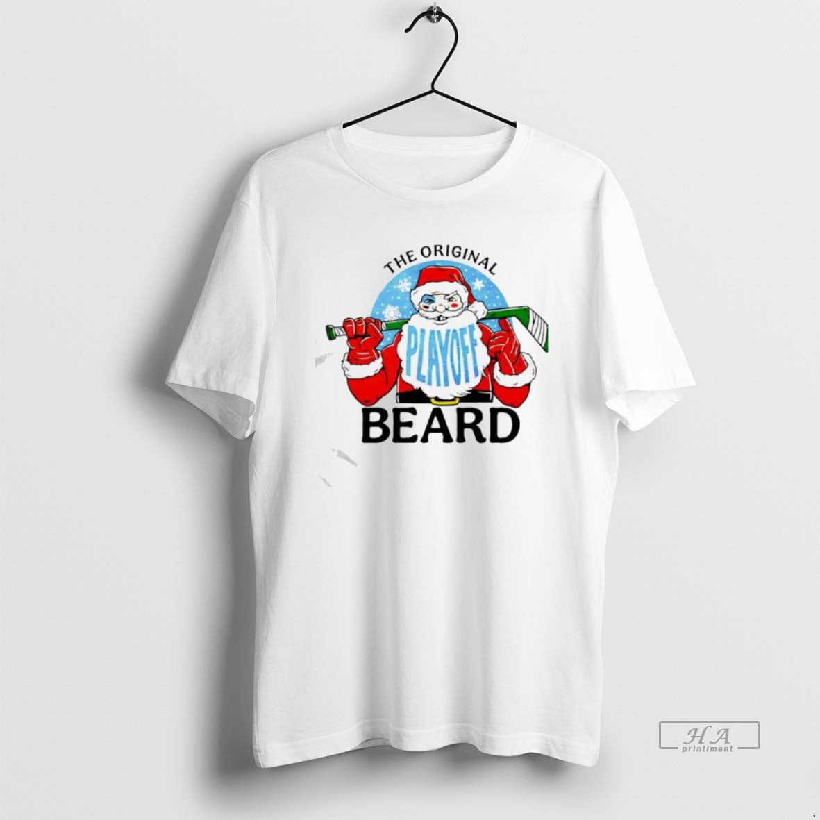 Official The Playoff Beard Santa Claus Hockey
