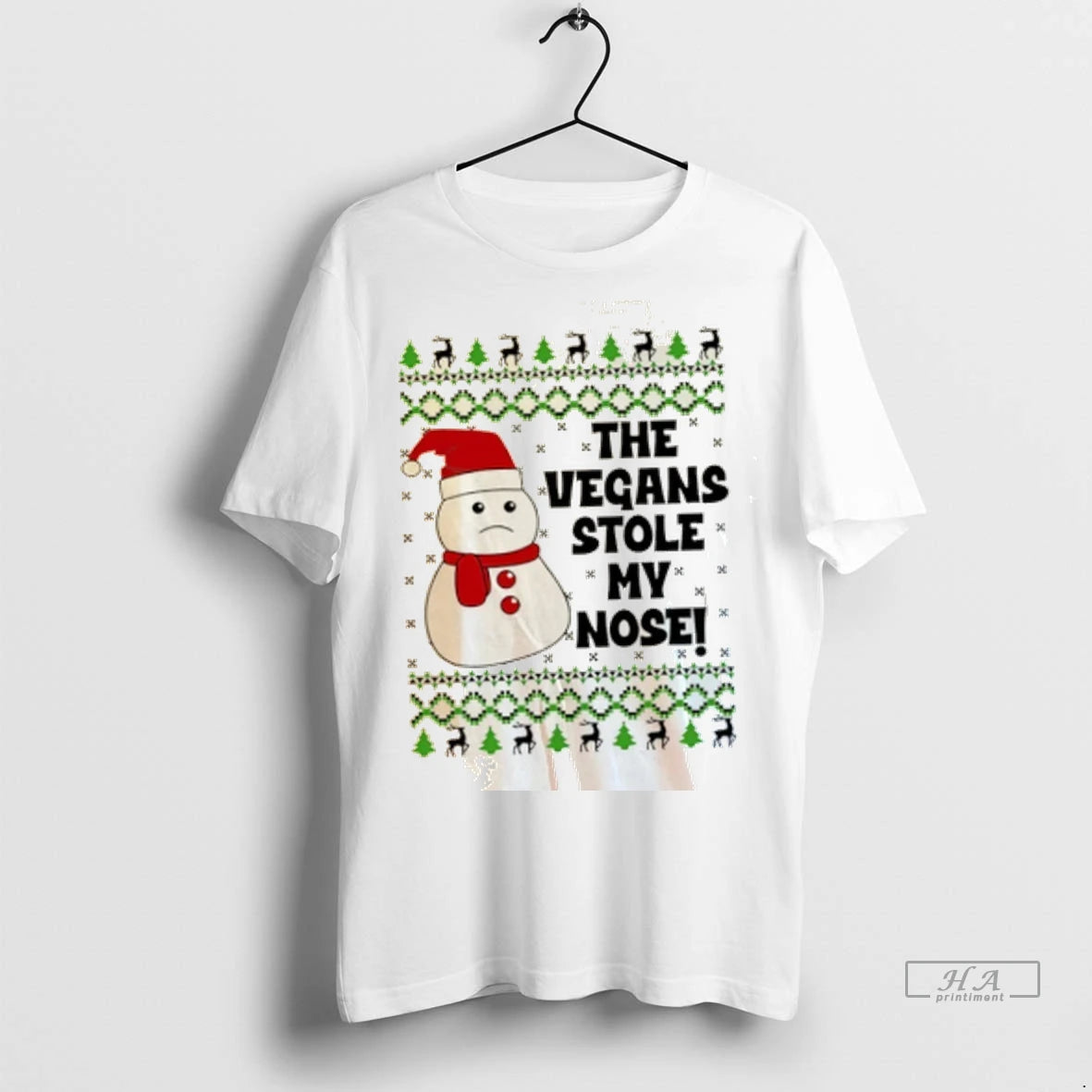 Official The Vegans Stole My Nose Snowman Christmas Tshirts Sweater