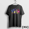 Official Three Powerful Girls Silhouette Pop Art Neon Glow Action Pose Graphic Tshirts Sweater