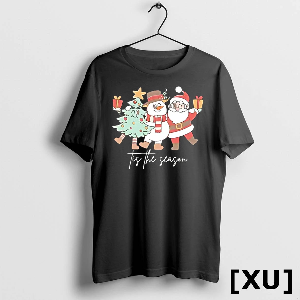 Official Tis The Season Santa Snowman And Christmas Tree 2025 Tshirts Sweater