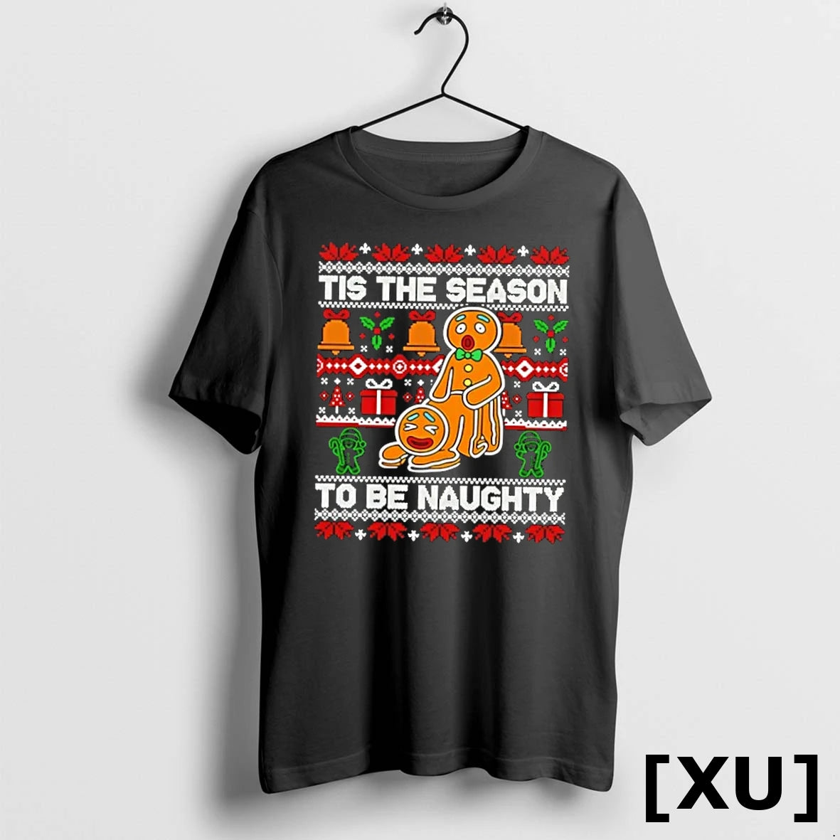 Official Tis The Season To Be Naughty Gingerbread Christmas Tshirts Sweater