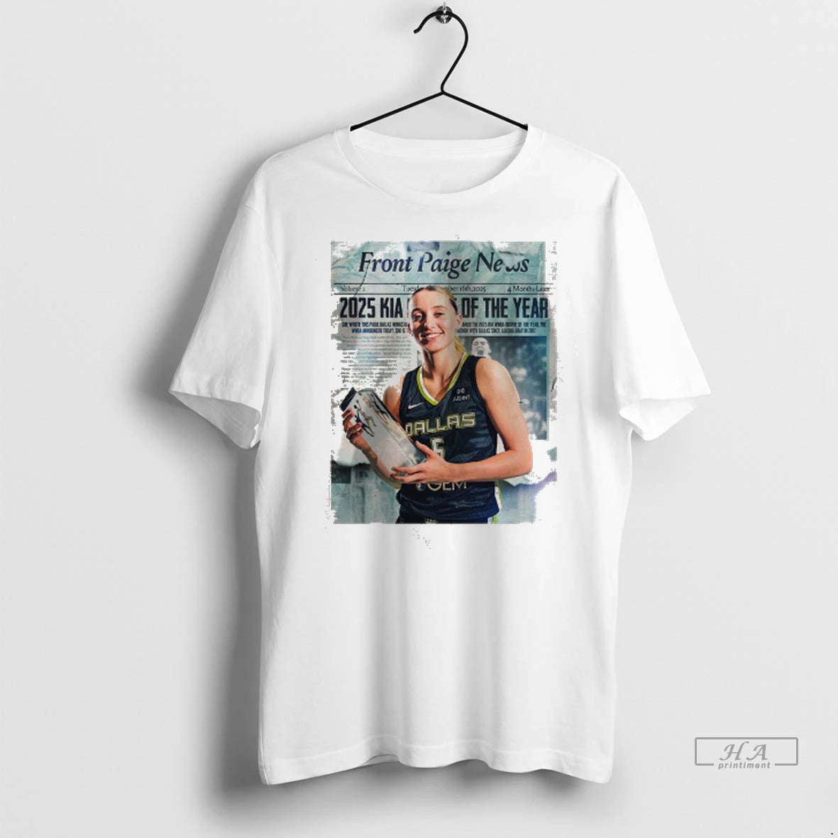 Official Trendy Paige Bueckers Dallas Wings Rookie Of The Year Wnba Basketball 2025 Breaking News