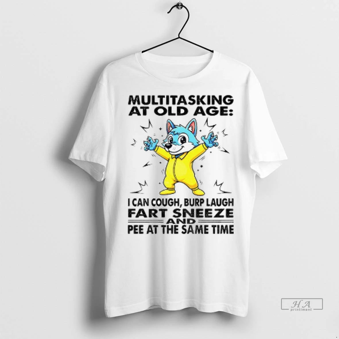 Official Trendy Wolf Multitasking At Old Age I Can Cough Burp Laugh Fart Sneeze Pee