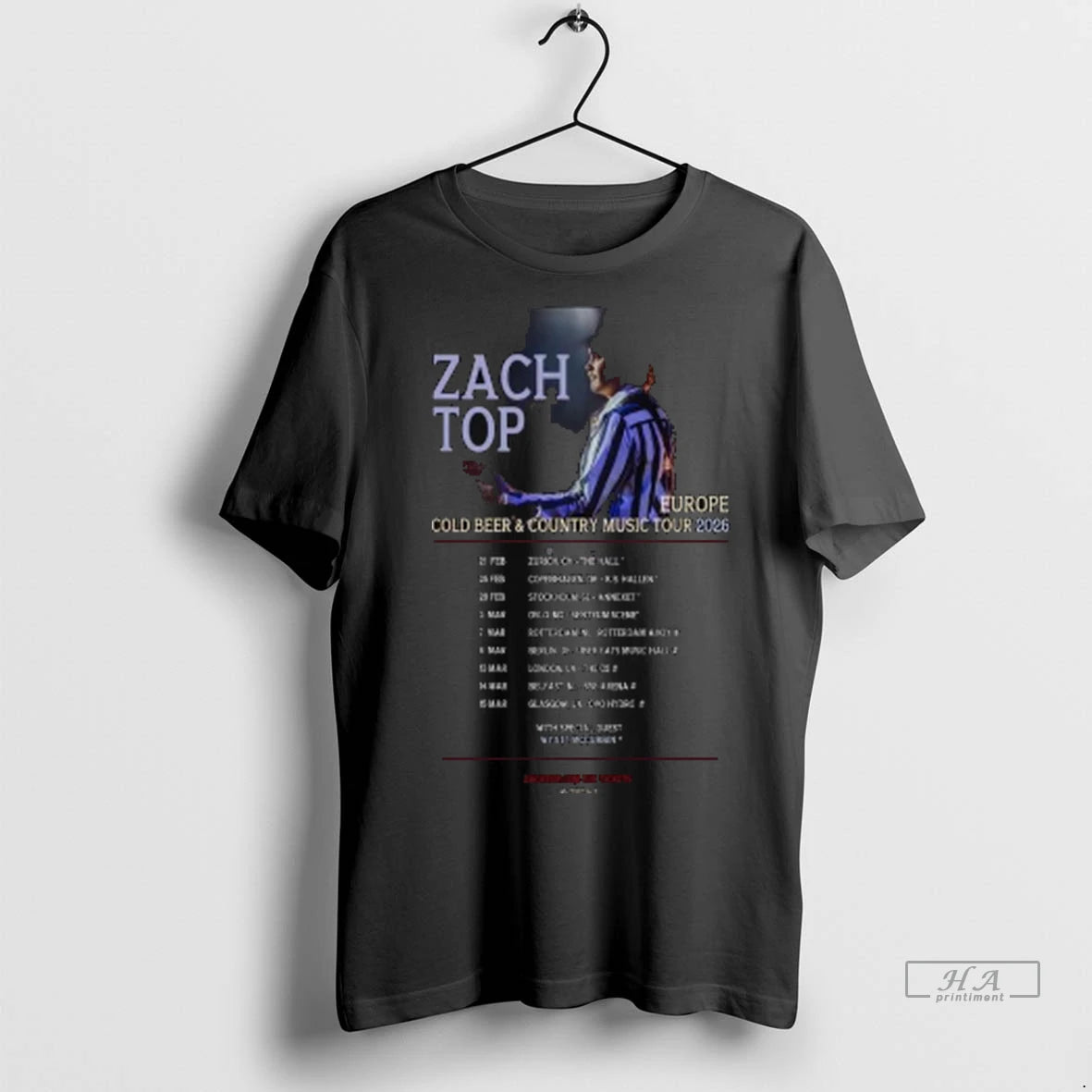 Official Trendy Zach Top Europe Cold Beer And Country Music Fall Tour 2026 Long Sleve