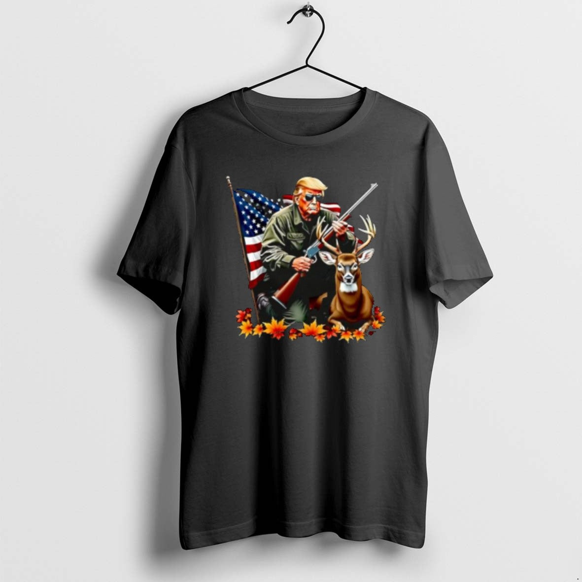 Official Trump Hunting Deer American Flag