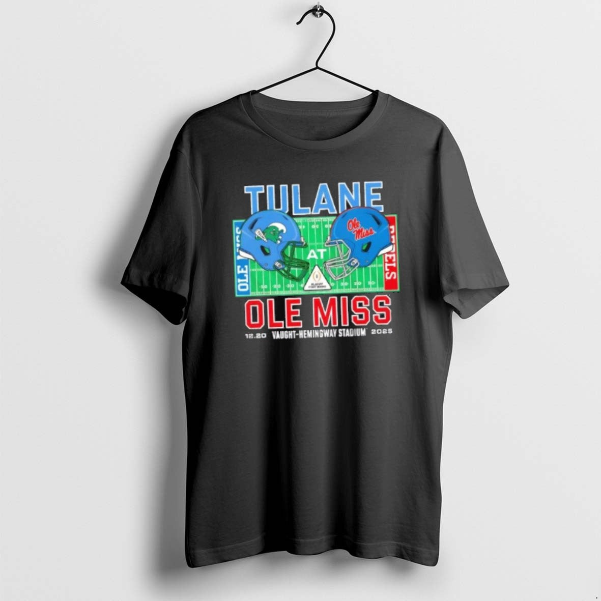 Official Tulane Vs Ole Miss 2025 College Football Helmets Playoff