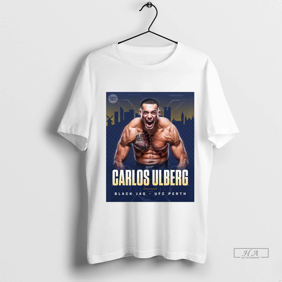 Official Ufc Perth Carlos Ulberg Black Jag Light Heavyweight 2025 Tshirts Sweater