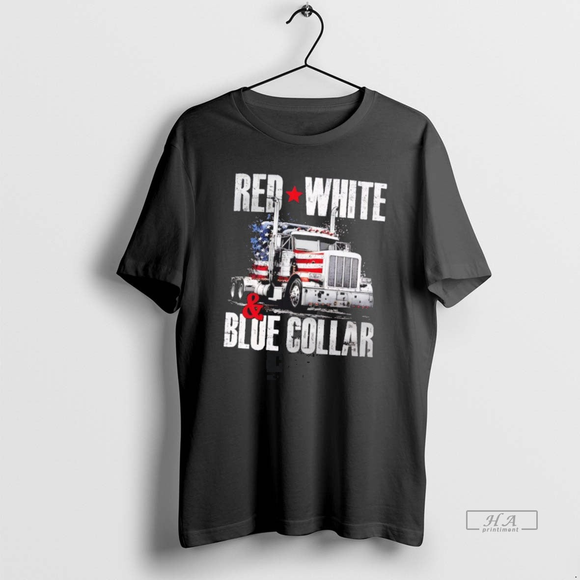 Official Us Flag Red White And Blue Collar Truck