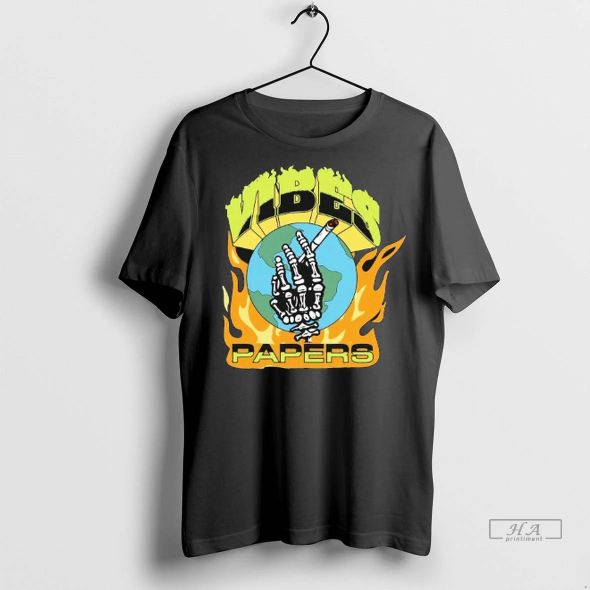 Official Vibes Papers Dank World Skeleton Hand Ciggarates Tshirts Sweater