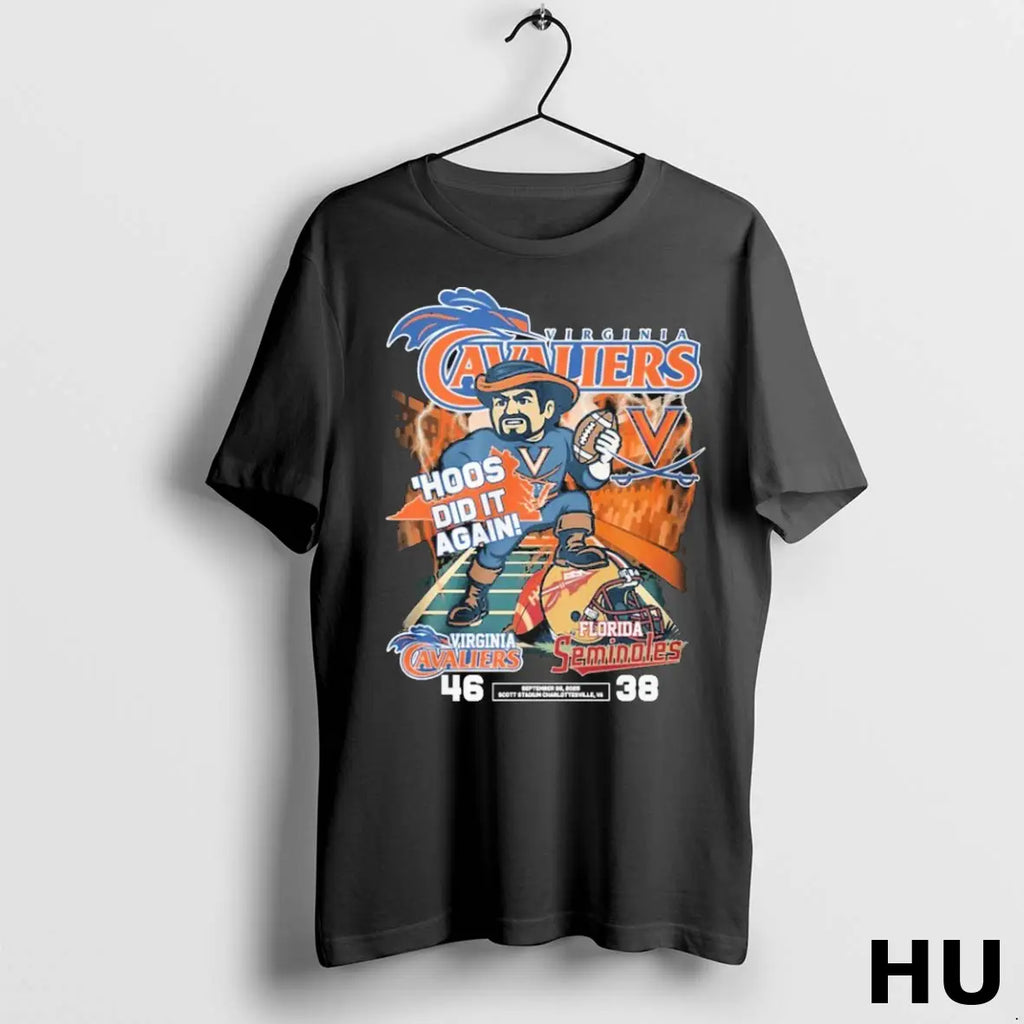 Official Virginia Cavaliers Stomp Florida State Seminoles 46 38 Hoos Did It Again Mascot 2025