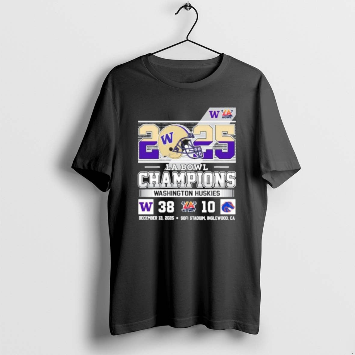 Official Washington Huskies 2025 La Bowl Champions 38 10 Boise State Score