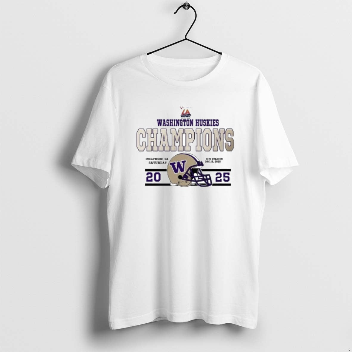 Official Washington Huskies Football Champions 2025 Bucked Up La Bowl Hosted Helmet