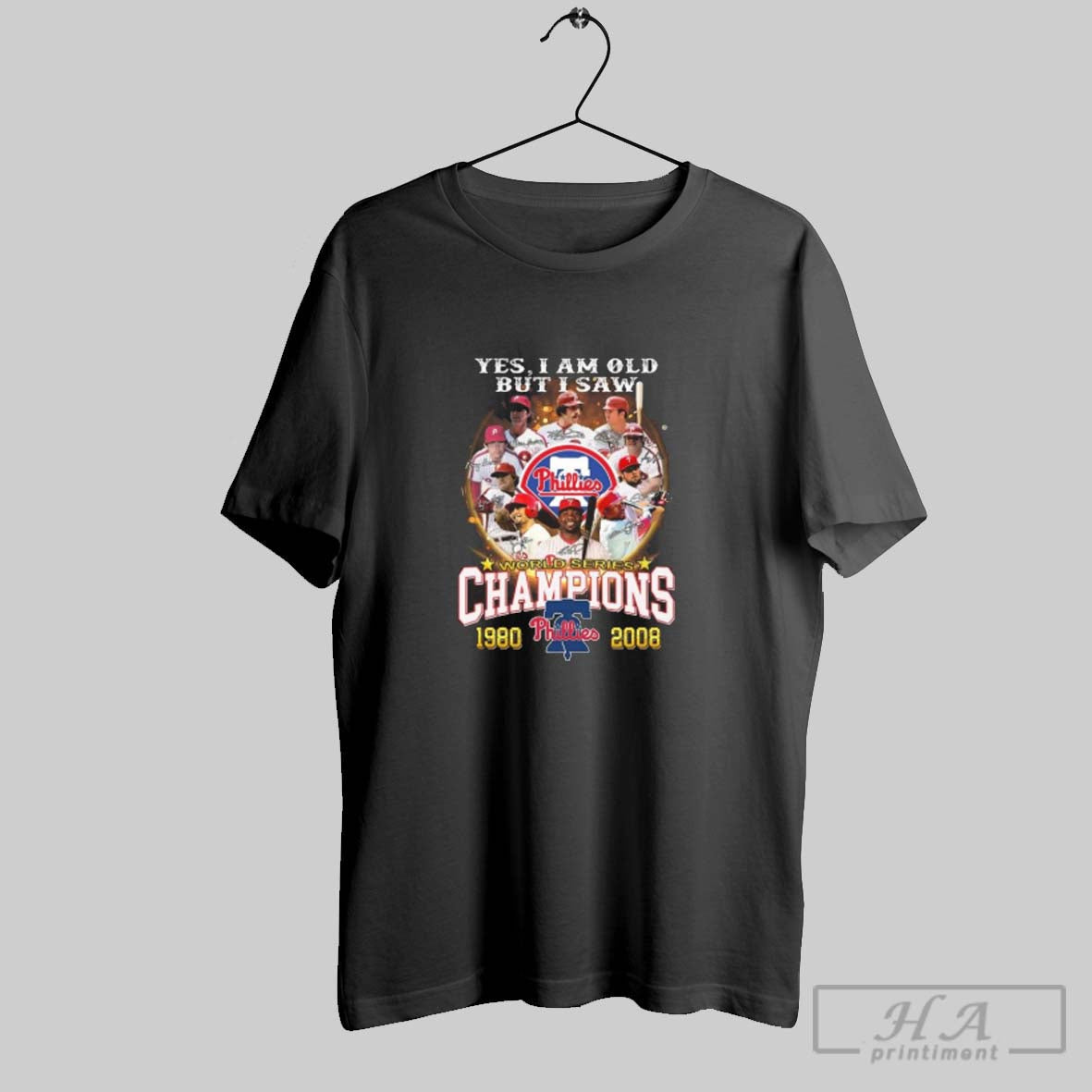 Official Yes I Am Old But I Saw Philadelphia Phillies World Series Champions 1980 2008
