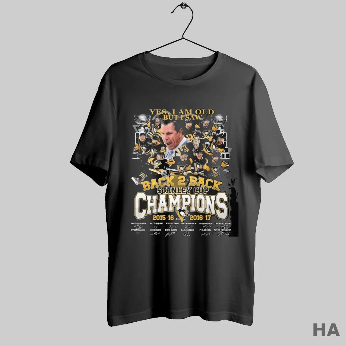 Official Yes I Am Old But I Saw Pittsburgh Penguins Back 2 Back Stanley Cup
