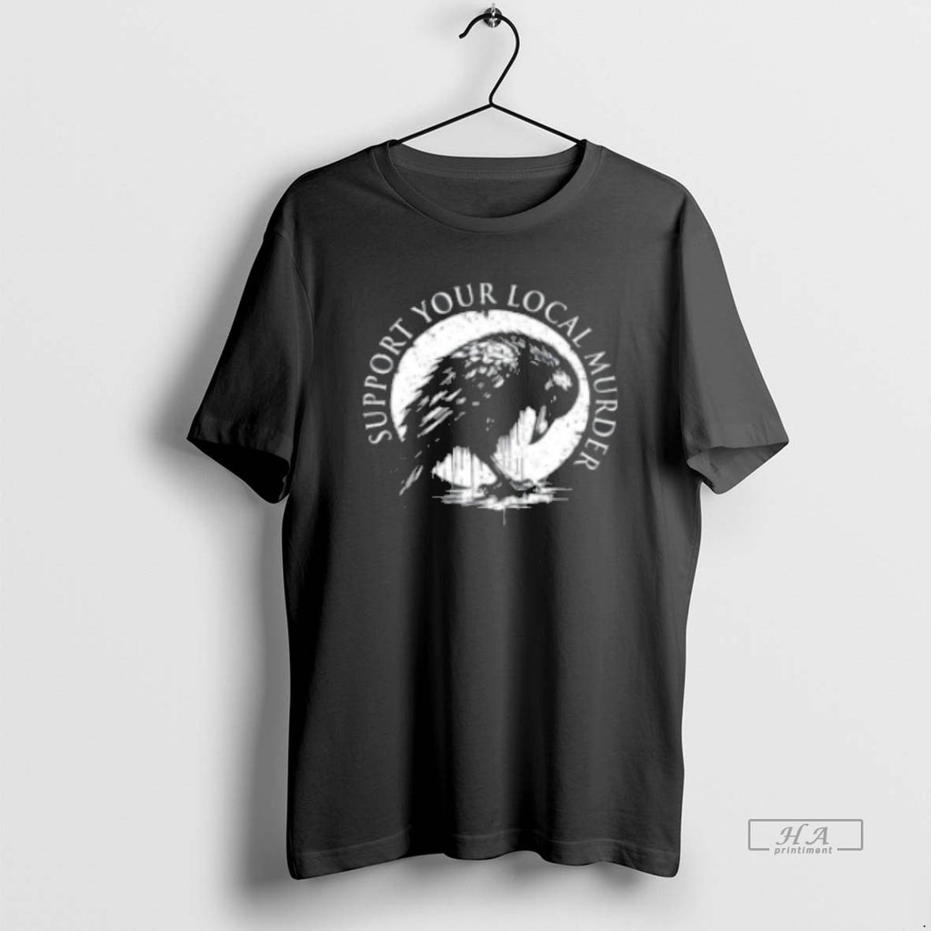 Official Cow Support Your Local Murder Classic Womens