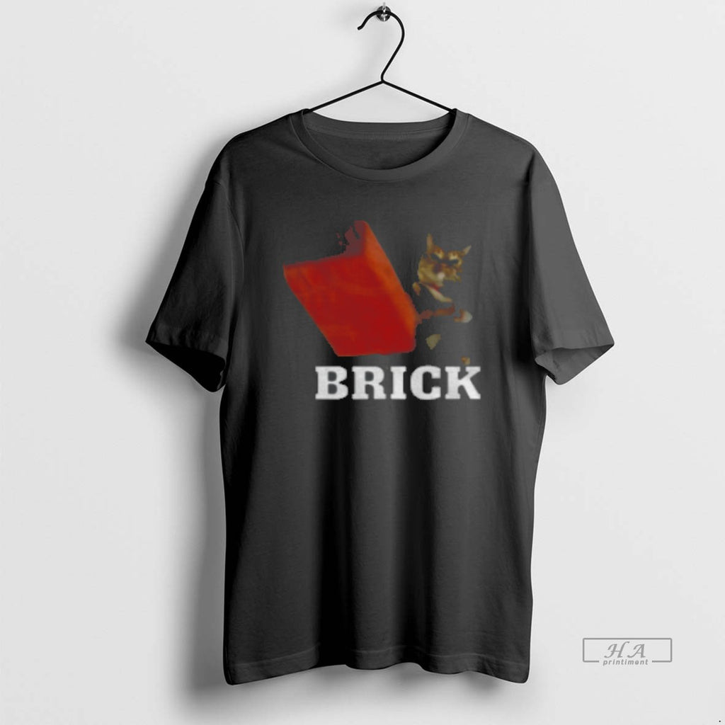 Official Funny Cat Throwing Brick Meme Classic Womens
