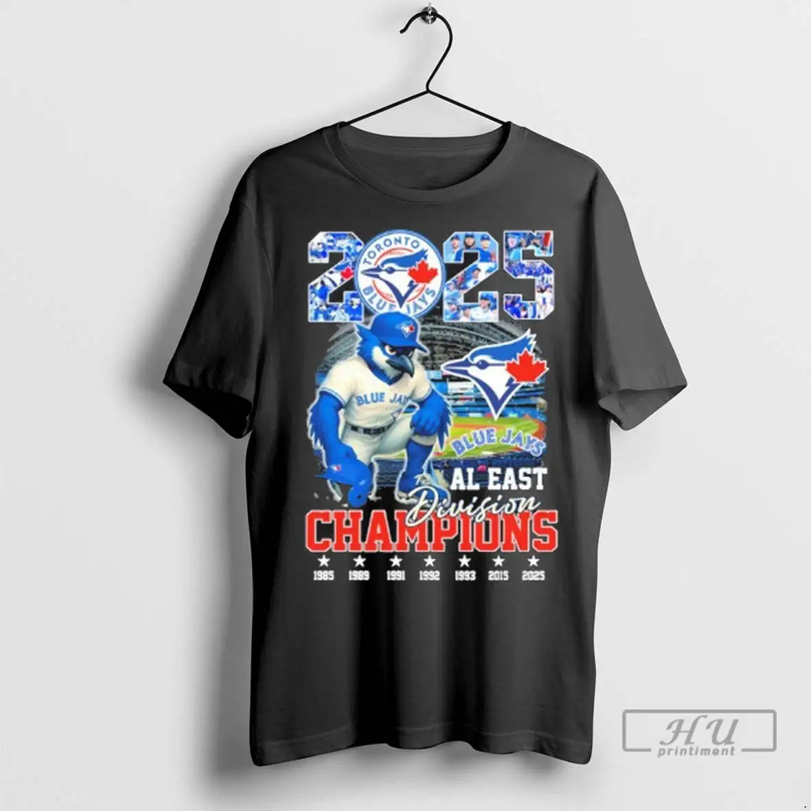 Officials 2025 Al East Division Champions Toronto Blue Jays Mascot Vintage T Shirts