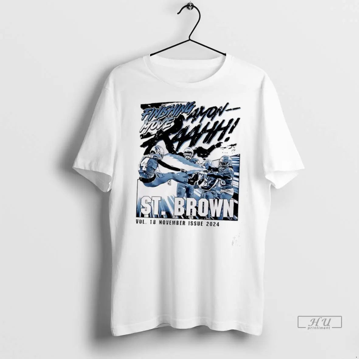 Officials Amon Ra St Brown Detroit Kamehameha Vintage T Shirts