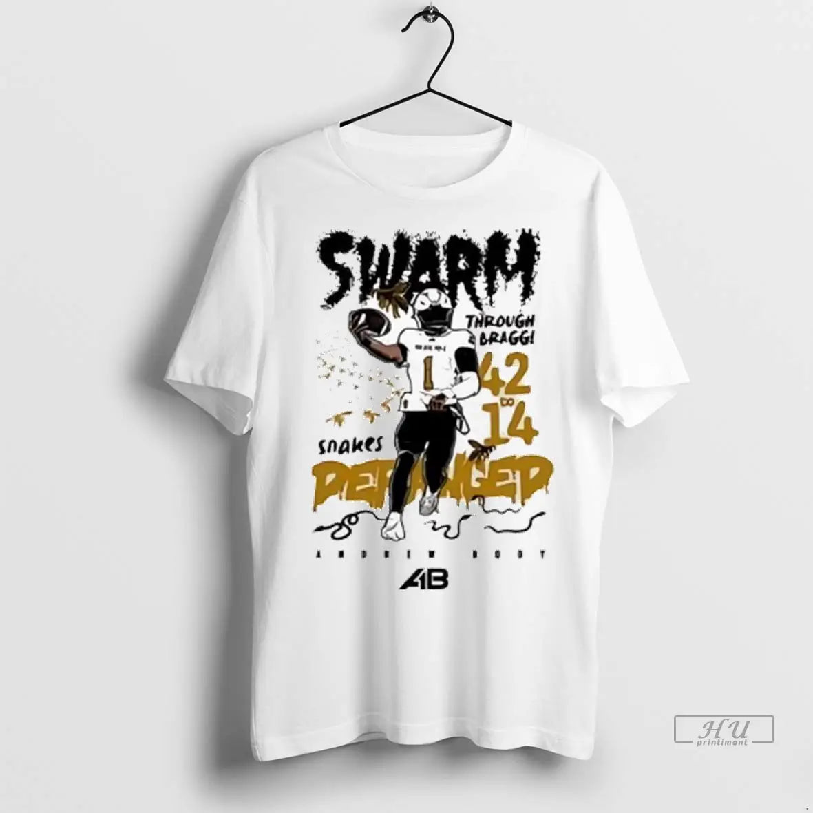 Officials Andrew Body Alabama State University Swarm Snakes Petanged Through Bragg Ladies T Shirts