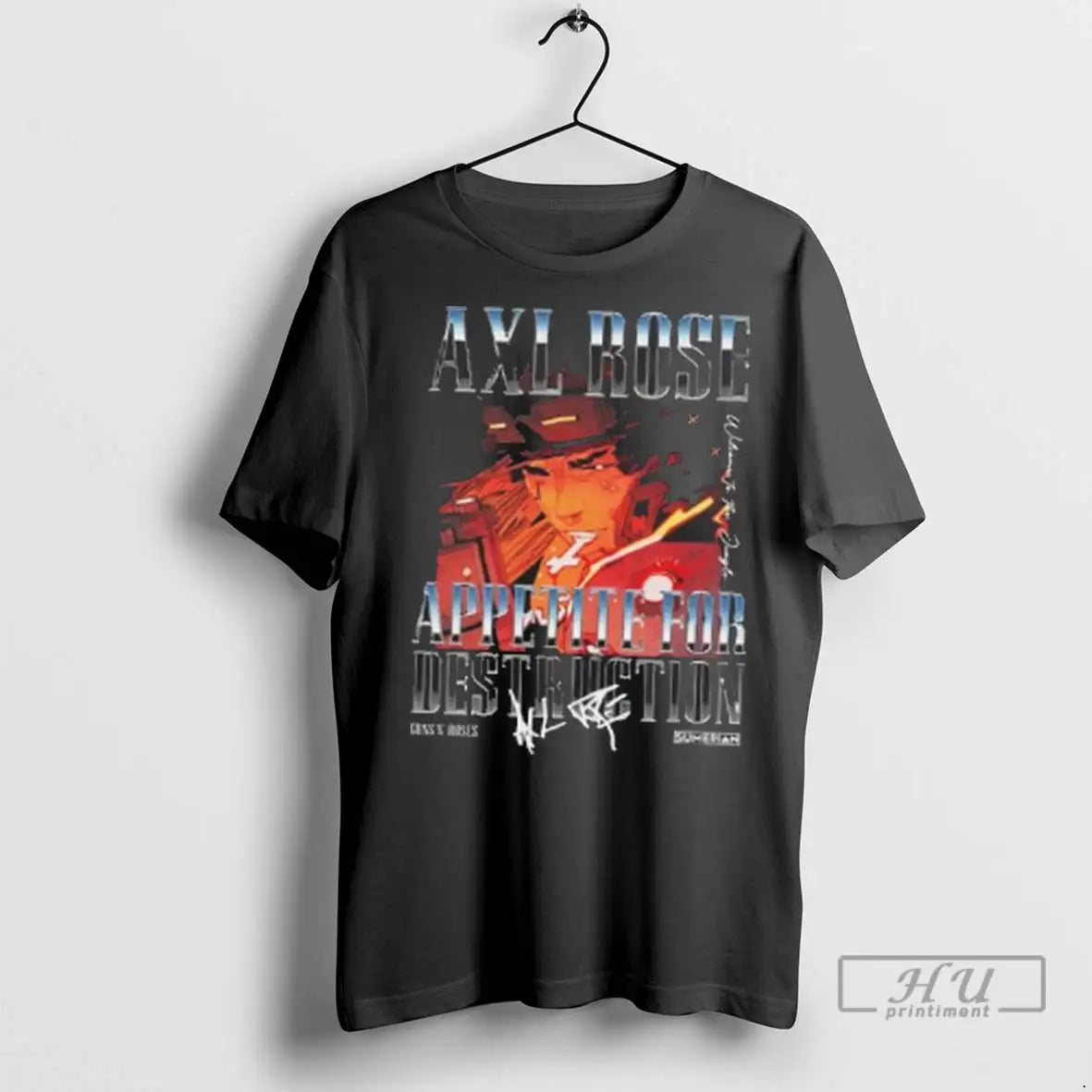 Officials Axl Rose Appetite For Destruction Guns N Roses X Sumerian Comics Cover T Shirts