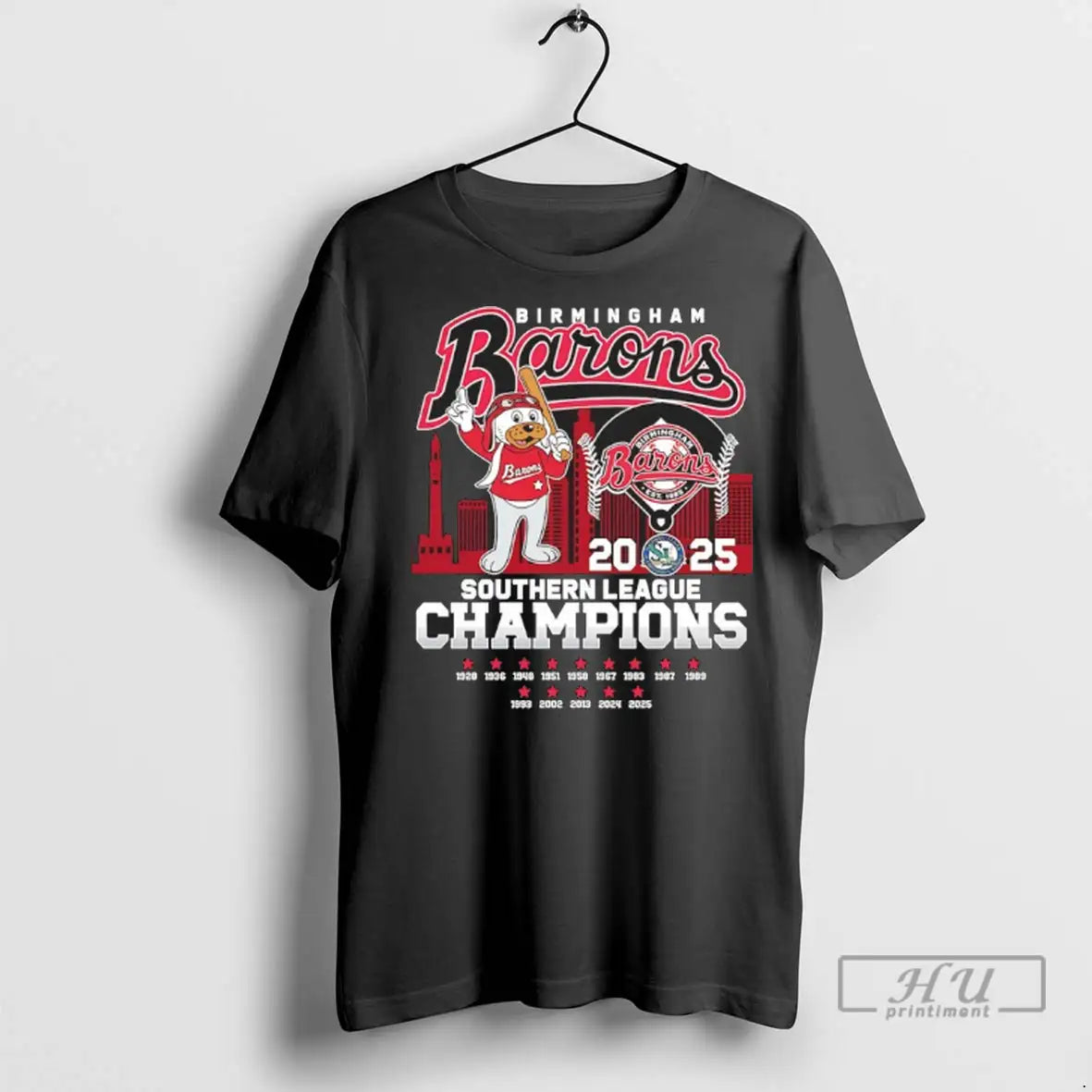 Officials Birmingham Barons 2025 Southern League 14x Champions Mascot T Shirts