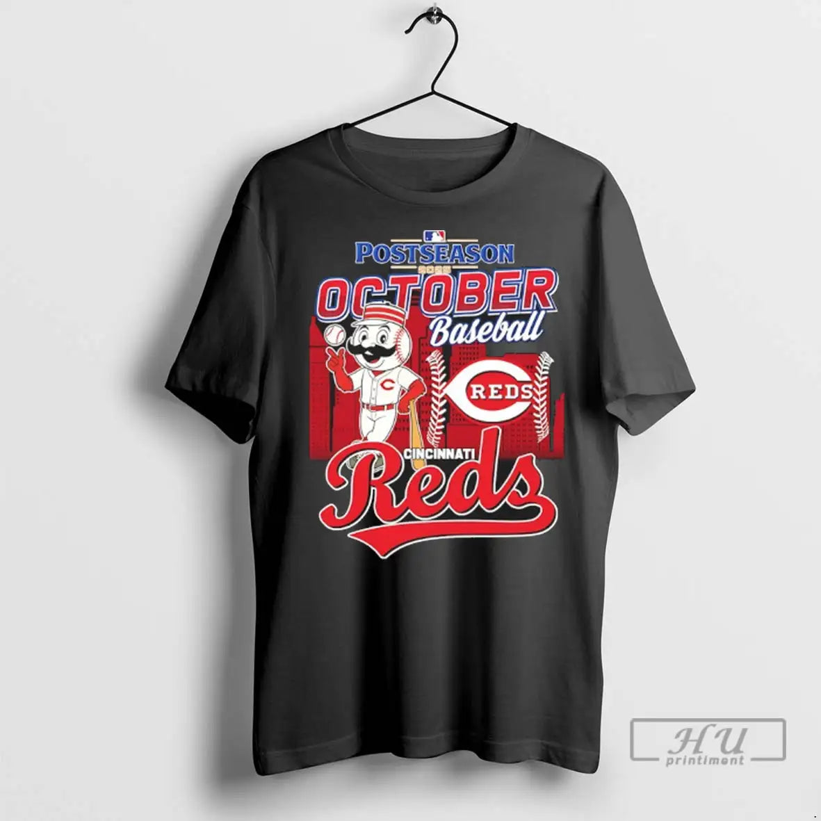 Officials Cincinnati Reds October Baseball 2025 Postseason Mascot T Shirts