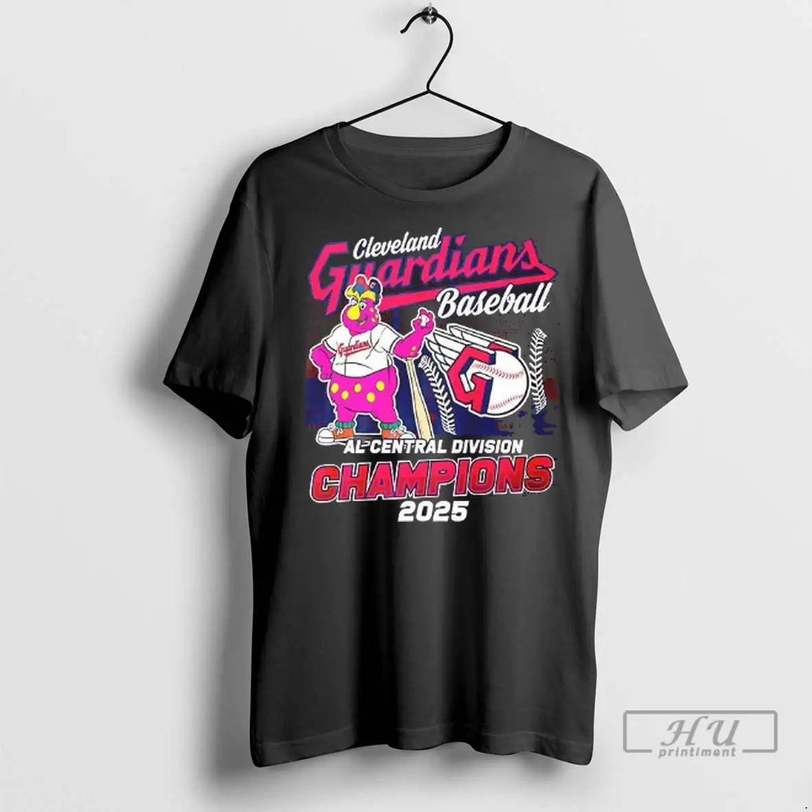 Officials Cleveland Guardians Baseball Al Central Division Champions 2025 Mascot T Shirts