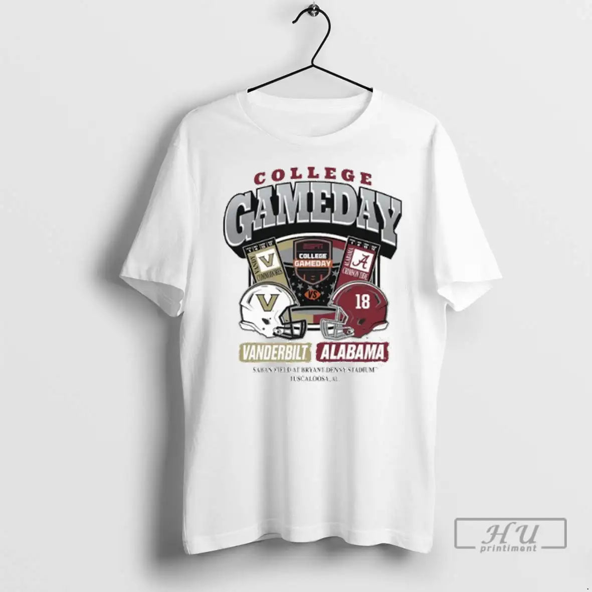 Officials College Gameday 2025 Vanderbilt Vs Alabama Ticket T Shirts