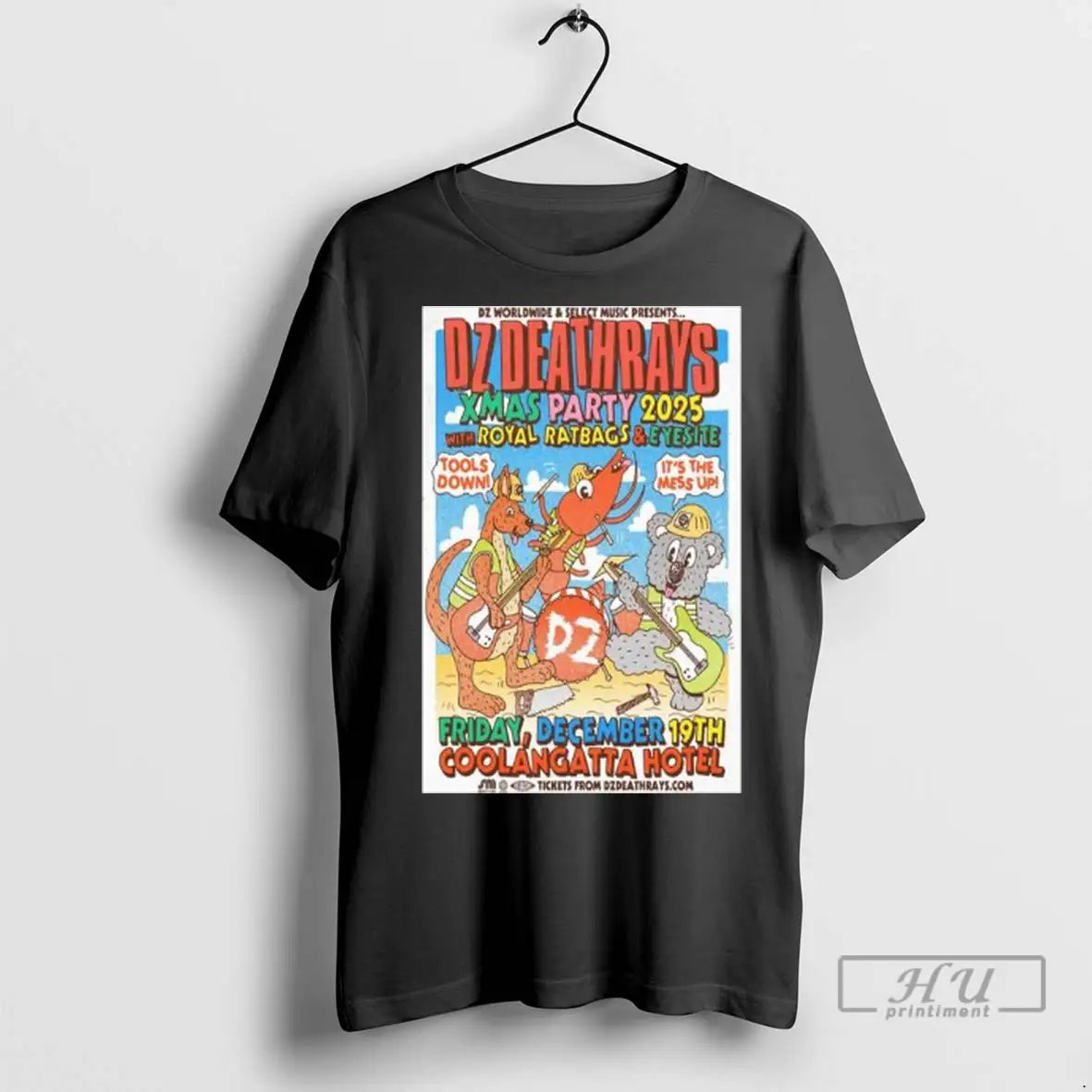Officials Dz Deathrays Xmas Party 2025 December 19th Coolangatta Hotel Long Sleve T Shirts