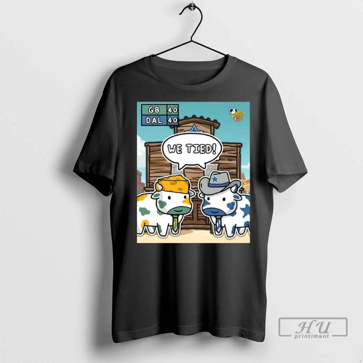 Officials Dallas Cowboys Vs Green Bay Packers We Tied 40 40 Score T Shirts
