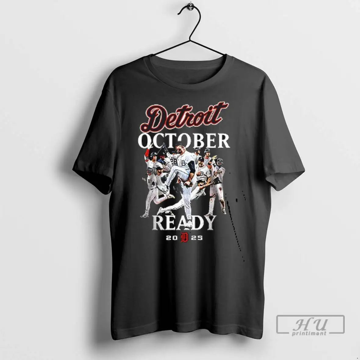 Officials Detroit Tigers October Ready 2025 Name Roster Team Graphic T Shirts