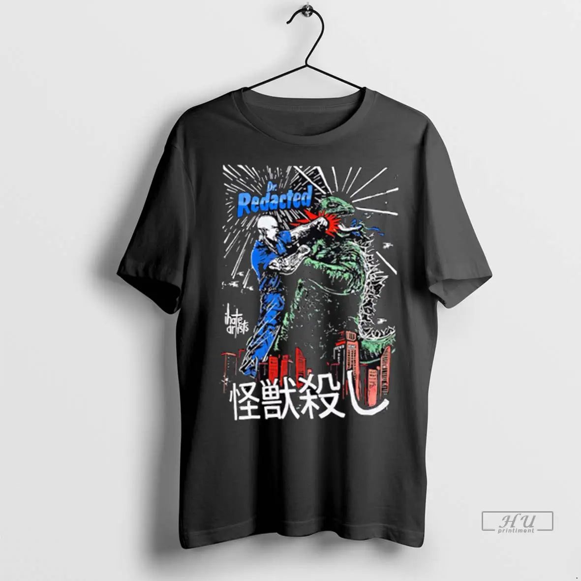 Officials Dr Redacted Kaiju Battle Retro T Shirts