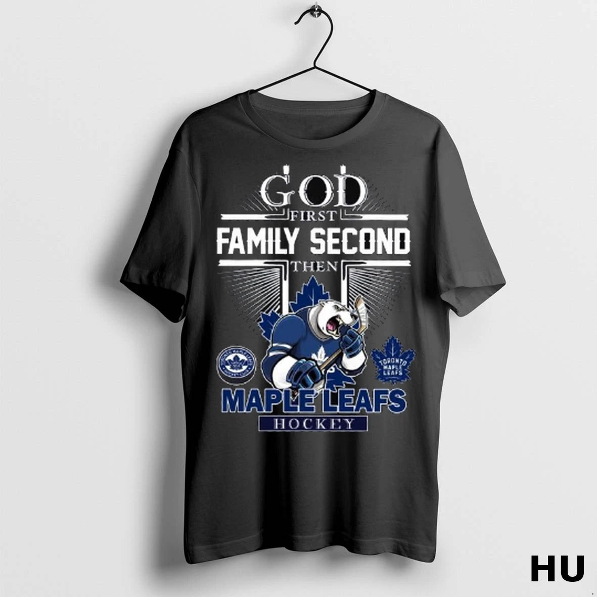 Officials God First Family Second Then Toronto Maple Leafs Hockey Mascot 2025 Long Sleve