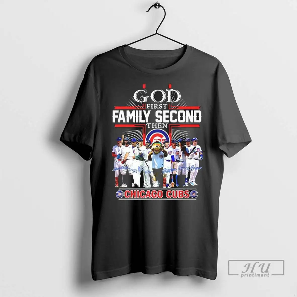 Officials God First Family Second Then Chicago Cubs Signature T Shirts