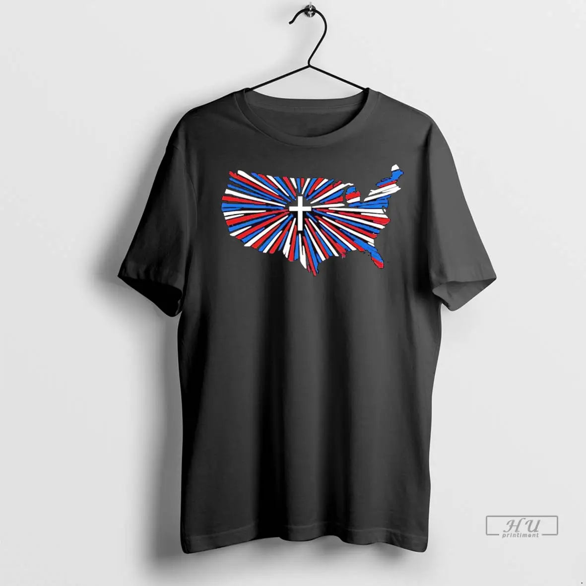 Officials Godly America Jesus Crosses Us Flag T Shirts