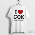 Officials I Love Cok City Of Kenosha Ladies T Shirts