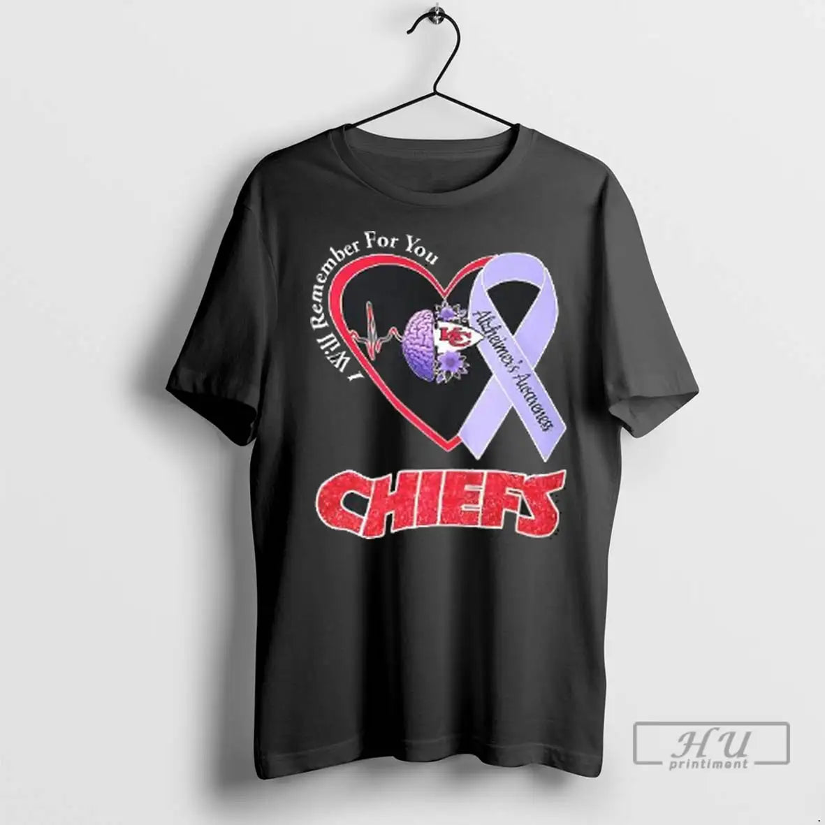 Officials I Will Remember For You Alzheimers Awareness Kansas City Chiefs Heart Purple Ribbon