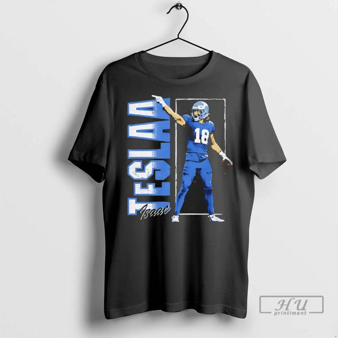 Officials Isaac Teslaa Detroit Lions Vertical Name Vintage T Shirts